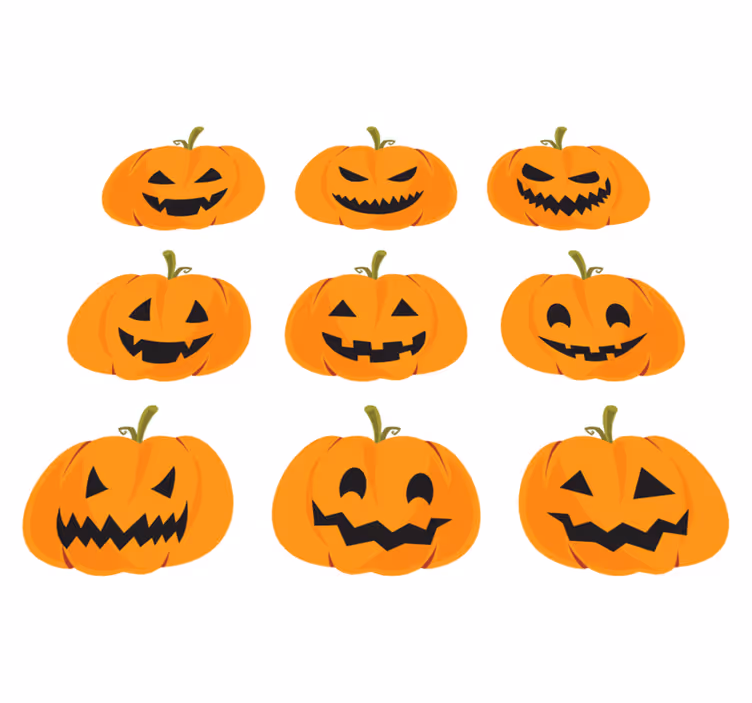 ハロウイン壁画カボチャセット - TENSTICKERS