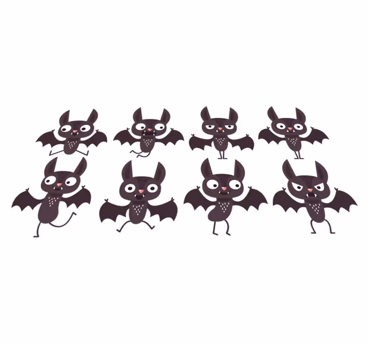 ハロウイン壁画楽しいコウモリパック - TENSTICKERS