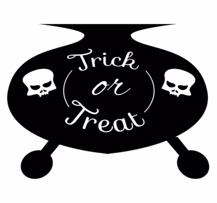 ハロウイン壁画お菓子を入れる大釜 - TENSTICKERS