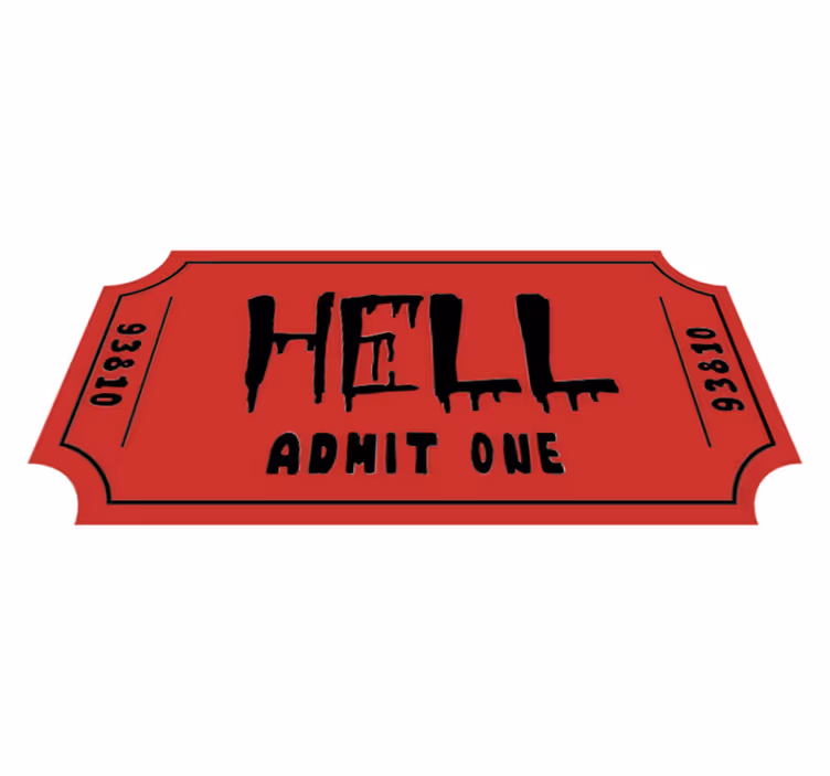ハロウイン壁画地獄への切符 - TENSTICKERS