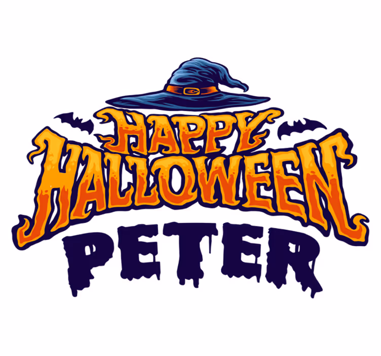 ハロウイン壁画ハッピーハロウィンパーソナライズド - TENSTICKERS