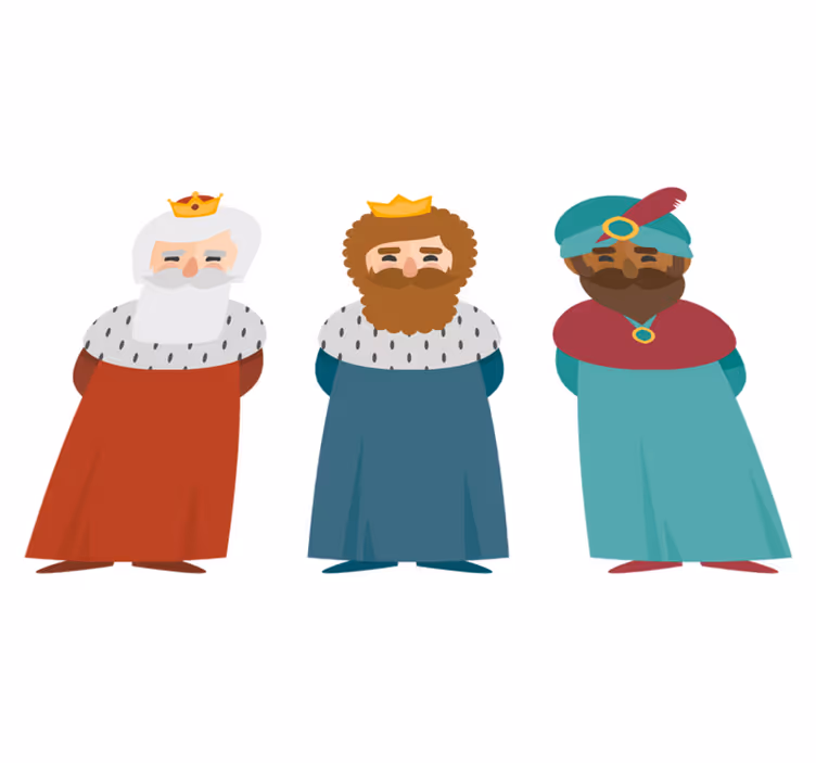 クリスマスの壁画三人の王 - TENSTICKERS
