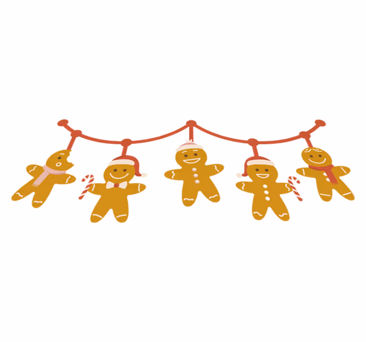 クリスマスの壁画クリスマスクッキーの飾りテープ - TENSTICKERS