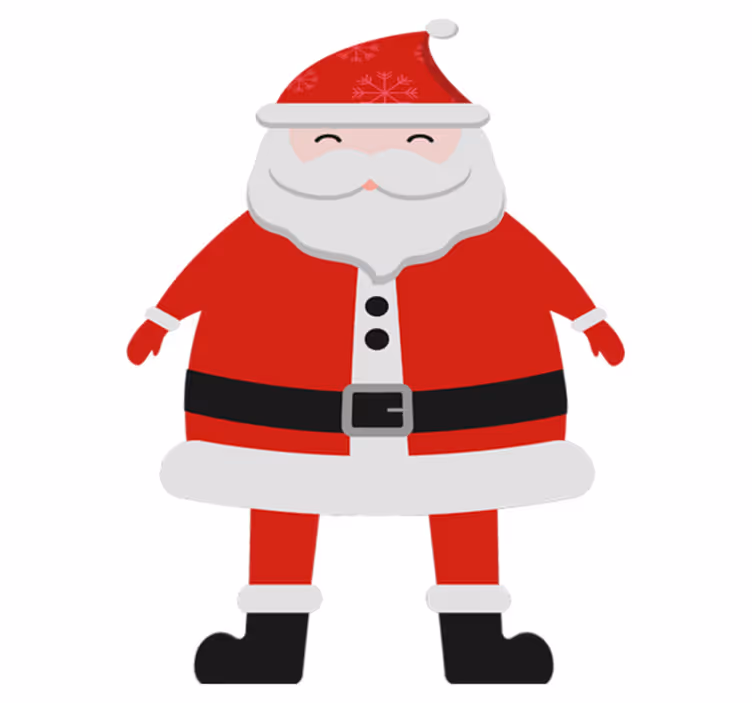 クリスマスの壁画子供のためのサンタクロース - TENSTICKERS