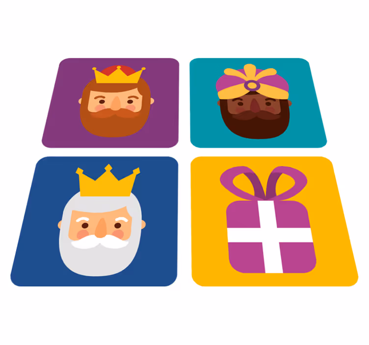 クリスマスの壁画三人の王パック - TENSTICKERS