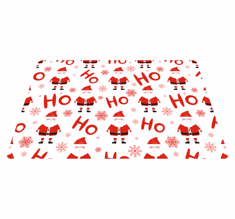 クリスマスの壁画サンタクロースとホーホーホーパターンノートパソコン - TENSTICKERS