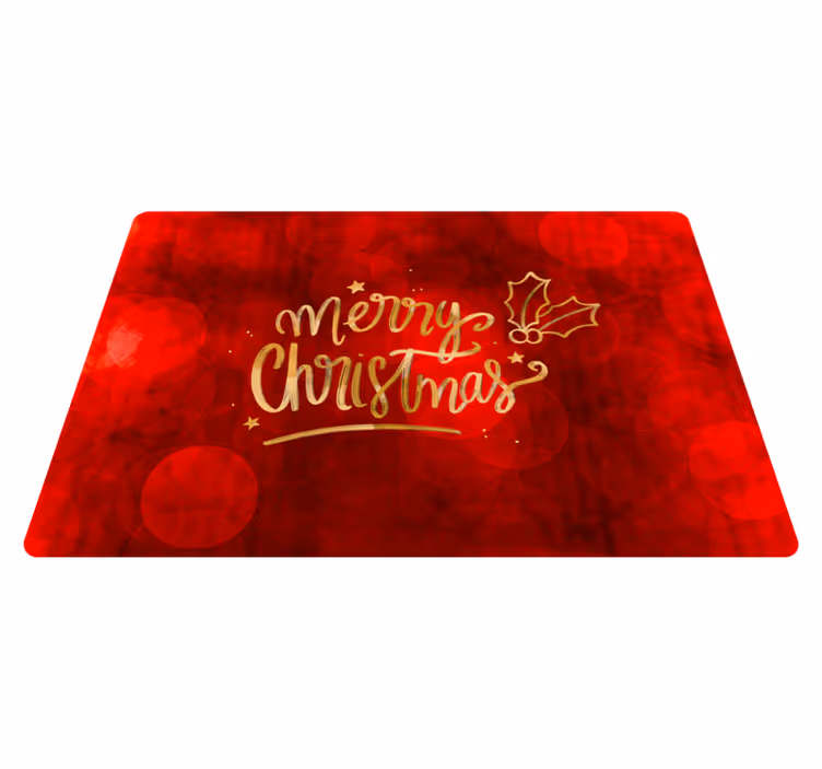 クリスマスの壁画赤いノートパソコンのメリークリスマス - TENSTICKERS