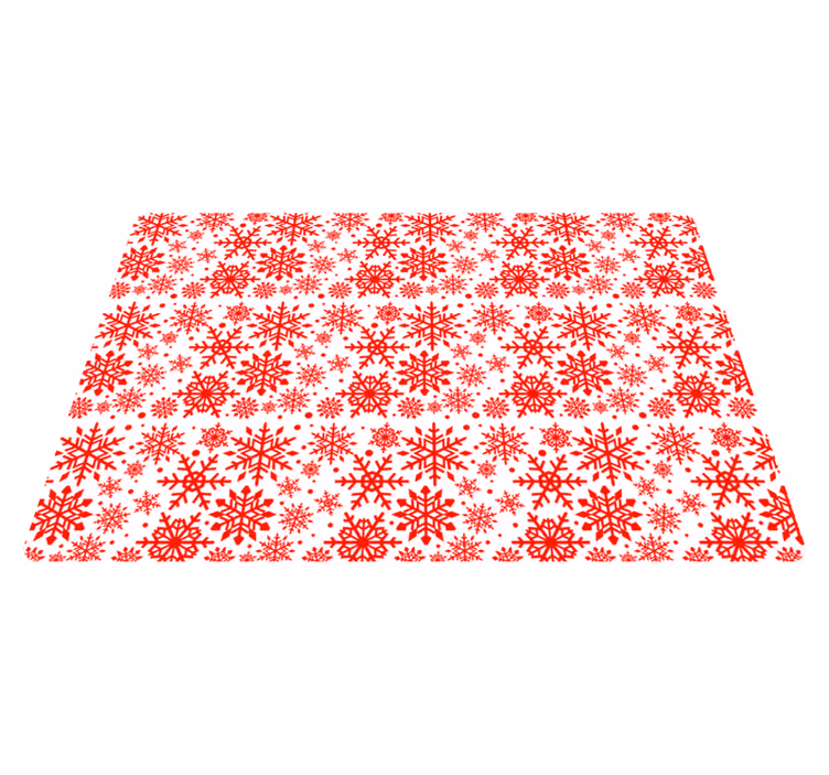 クリスマスの壁画赤い雪の結晶のノートパソコン - TENSTICKERS