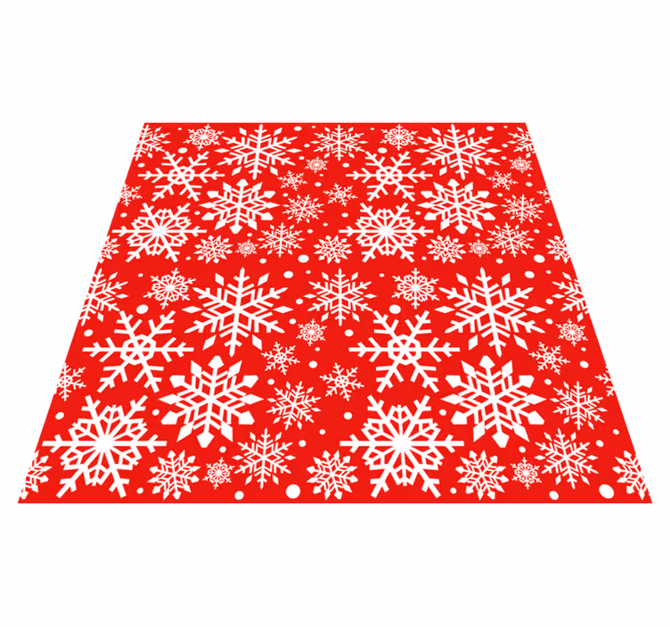 クリスマスの壁画赤い雪の結晶家具 - TENSTICKERS