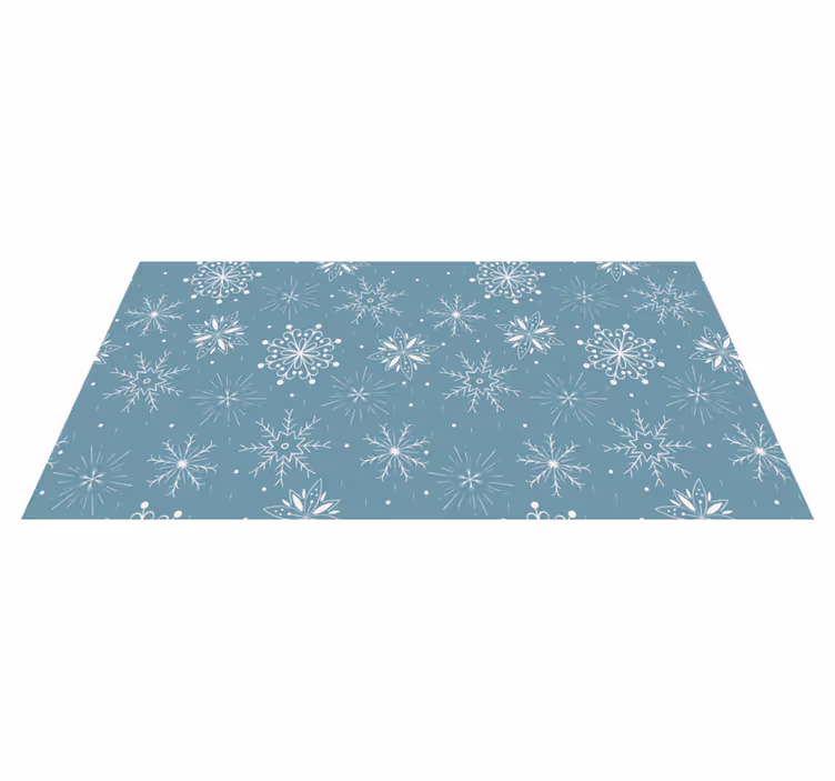 クリスマスの壁画青と白の雪の結晶 - TENSTICKERS
