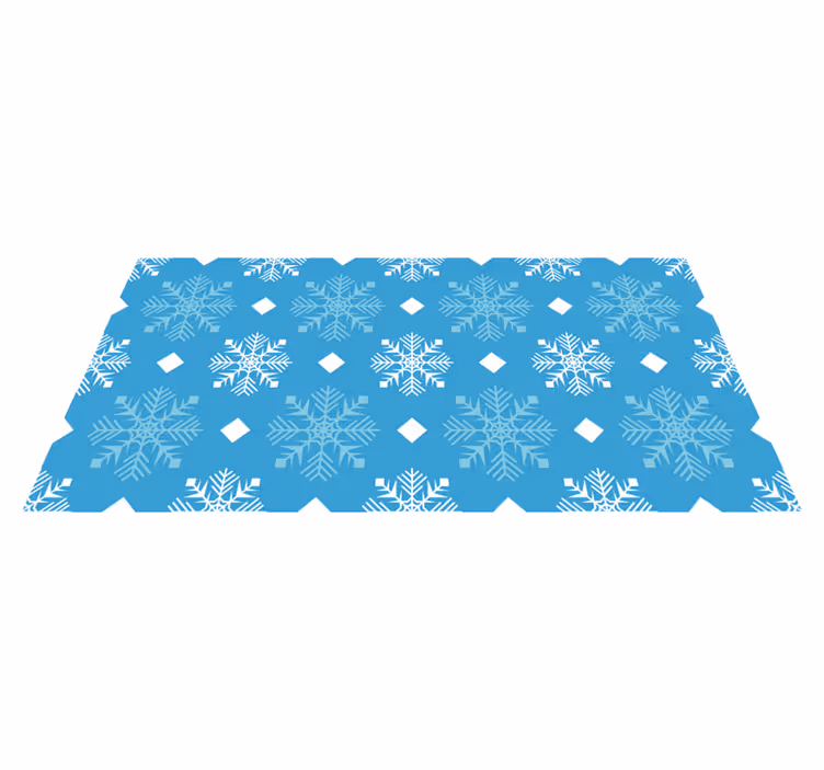 クリスマスの壁画雪の結晶の青いトーン - TENSTICKERS