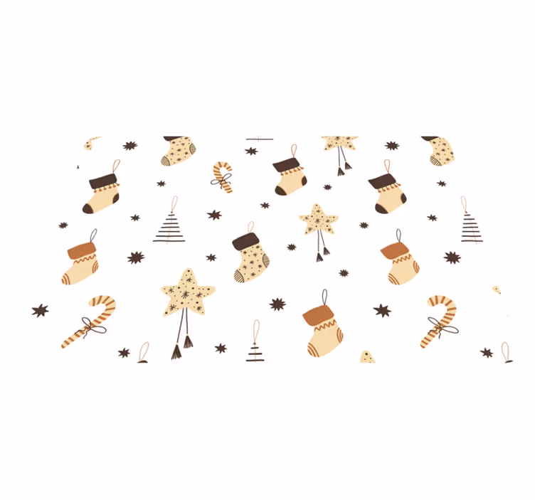 クリスマスの壁画xmasギフトきらめくパターン - TENSTICKERS