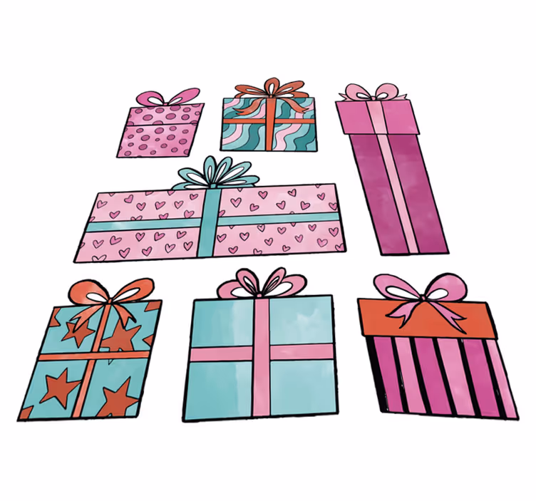 クリスマスの壁画クリスマスギフトセット - TENSTICKERS