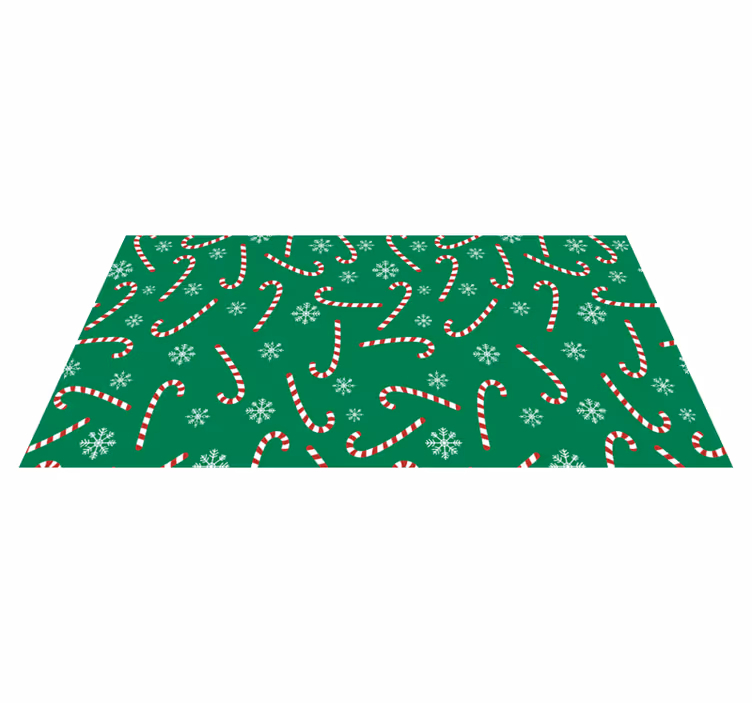 クリスマスの壁画キャンディケーンパターン - TENSTICKERS
