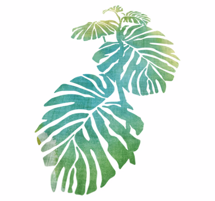 花と植物の壁画アクアレラアダムスリブ - TENSTICKERS