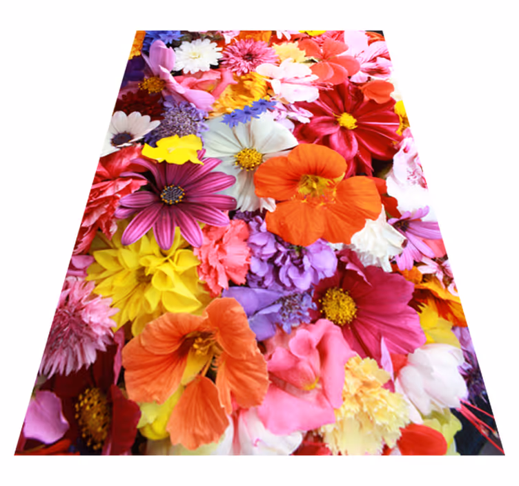 花と植物の壁画カラフルな花々がたくさん - TENSTICKERS