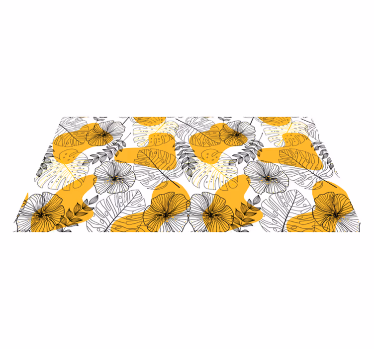 花と植物の壁画フラワーデザインカラックス - TENSTICKERS