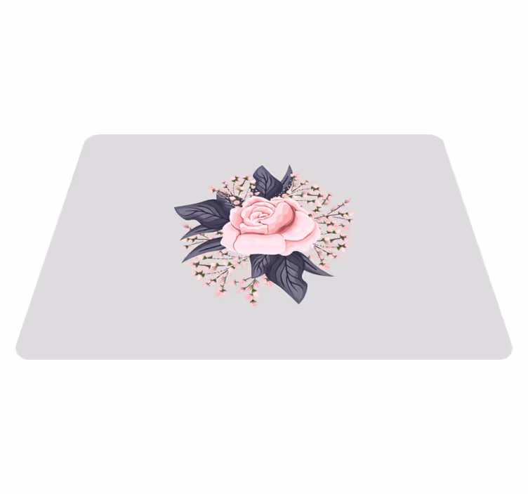 花と植物の壁画ピンクの素晴らしいデザイン - TENSTICKERS