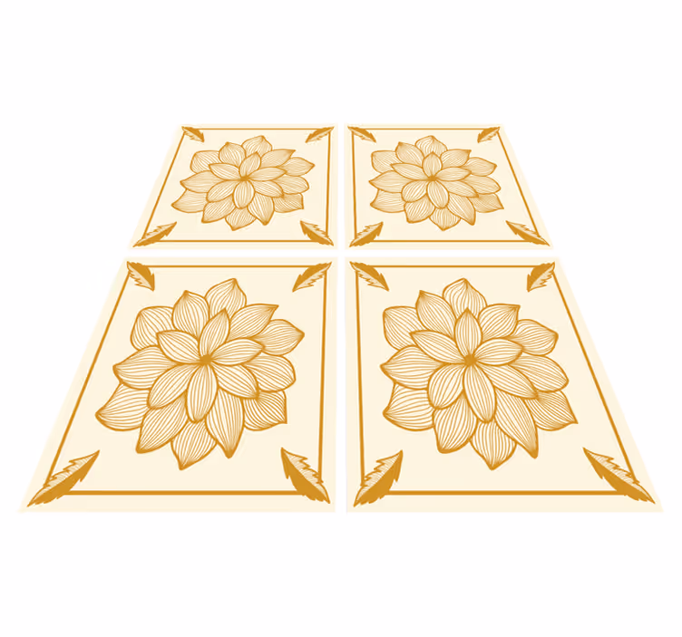 花と植物の壁画フローラルバンダダペイズリータイル - TENSTICKERS