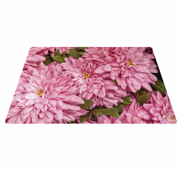 花と植物の壁画ピンクの花の春 - TENSTICKERS