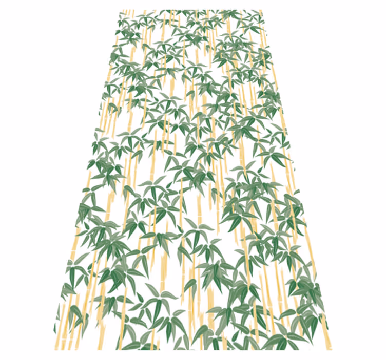 花と植物の壁画 窓用の竹の枝 - TENSTICKERS