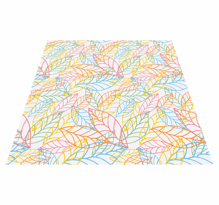 花と植物の壁画ネオンリーフデザイン - TENSTICKERS