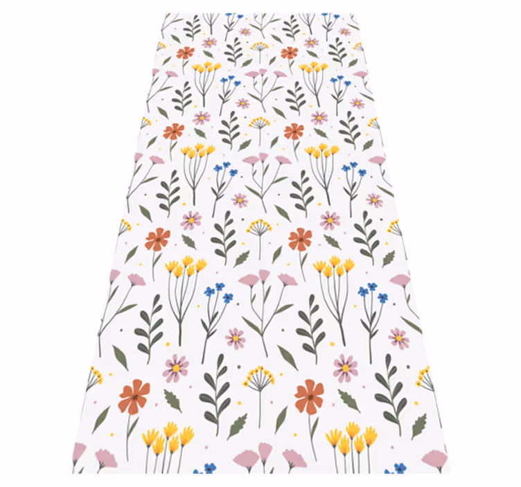 花と植物の壁画多彩な花の模様 - TENSTICKERS