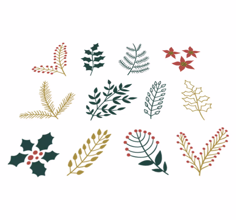 ダイニングルーム ビニールマット クリスマスオーナメント - TENSTICKERS