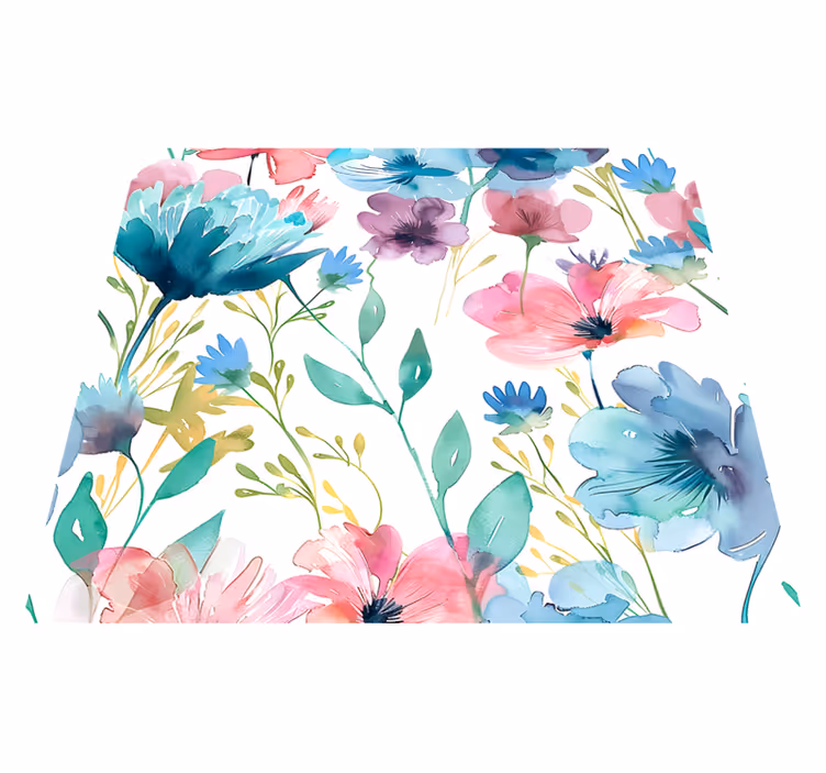 花と植物の壁画夏の野花 - TENSTICKERS