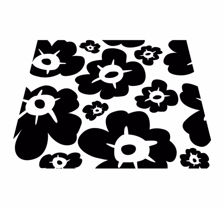 花と植物の壁画黒いポピー - TENSTICKERS