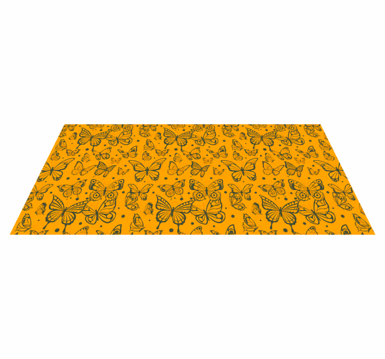 花と植物の壁画蝶と植物の背景 - TENSTICKERS
