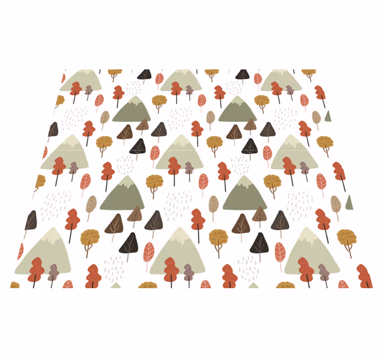 花と植物の壁画楽しい木の模様 - TENSTICKERS