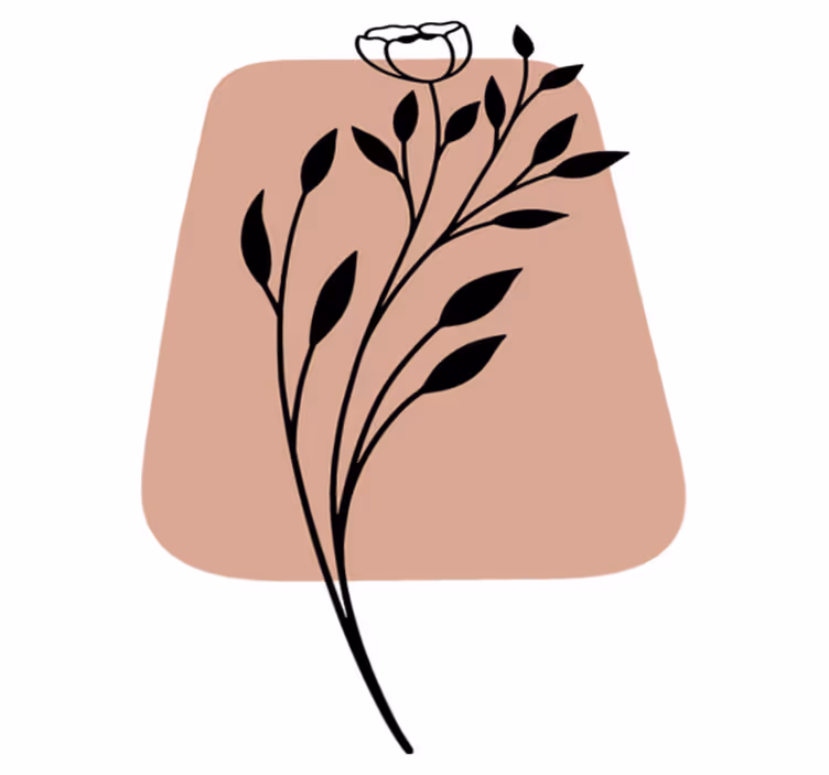 花と植物の壁画スタイリッシュなフローラルアクセント - TENSTICKERS