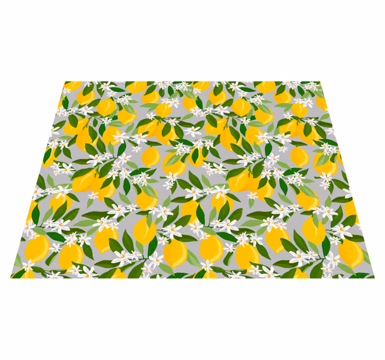 花と植物の壁画レモン花模様 - TENSTICKERS