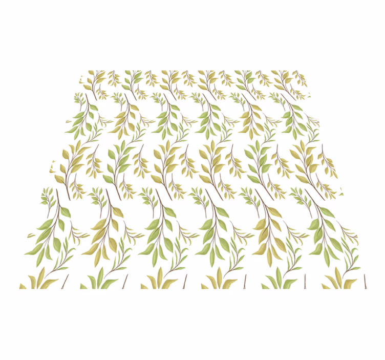 花と植物の壁画豊かな緑のモチーフ - TENSTICKERS