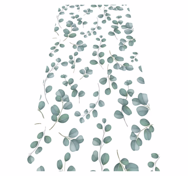 花と植物の壁画ユーカリグリーンデザイン - TENSTICKERS