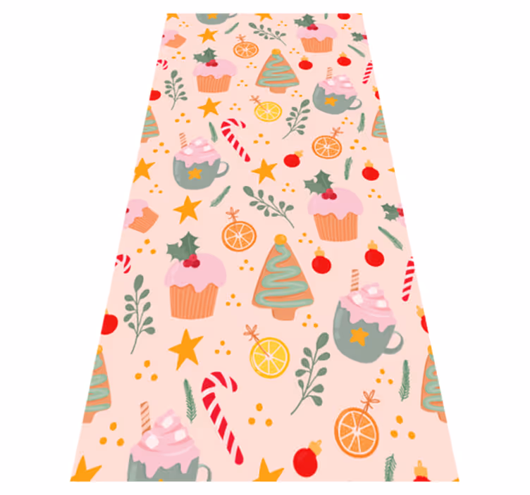 クリスマスの壁画キャンディケーンとクリスマスツリー - TENSTICKERS