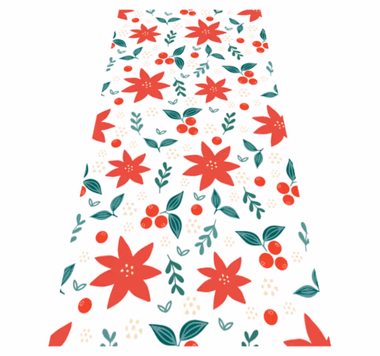 クリスマスの壁画クリスマスの花 - TENSTICKERS