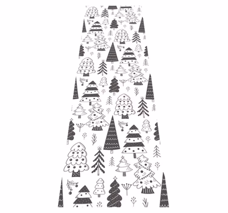 クリスマスの壁画クリスマスツリーパターン - TENSTICKERS