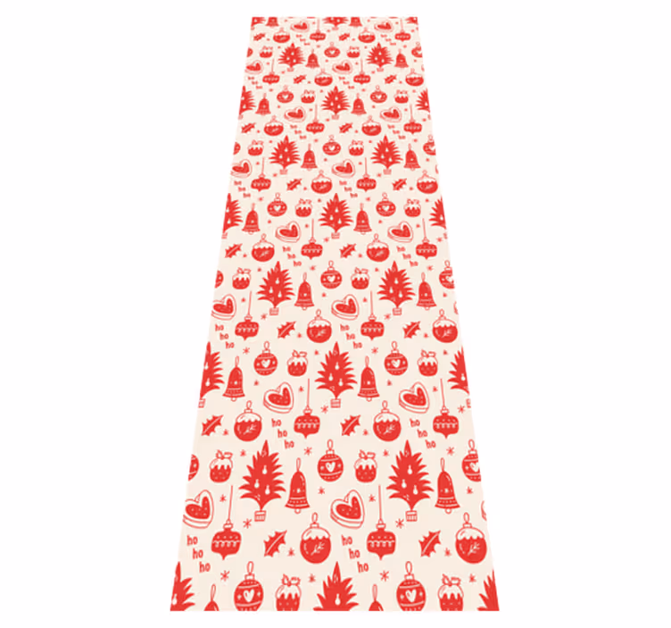 クリスマスの壁画かわいい赤とピンクのクリスマス柄 - TENSTICKERS