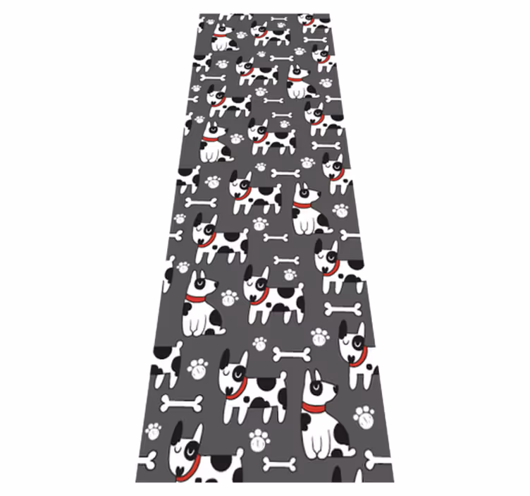 寝室 ビニールマット 素晴らしい白黒の犬 - TENSTICKERS