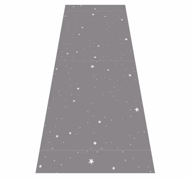 寝室 ビニールマット グレーの背景に白い星 - TENSTICKERS