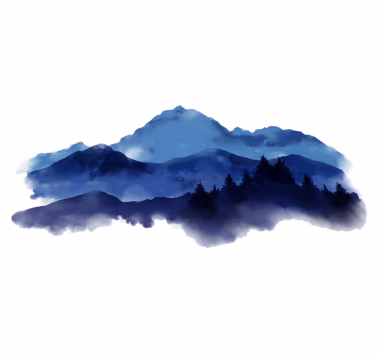 フォトミュラルネイチャー切り絵の山々 - TENSTICKERS