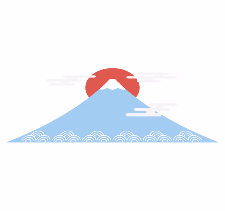 フォトミュラルネイチャーアジア風の山 - TENSTICKERS