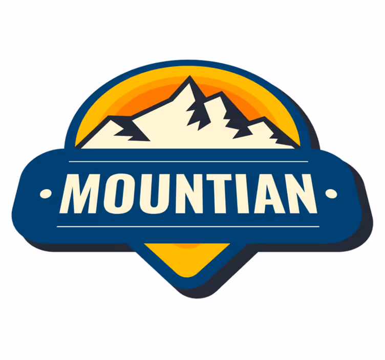 フォトミュラルネイチャーキャンピングカー山探検者ロゴ - TENSTICKERS