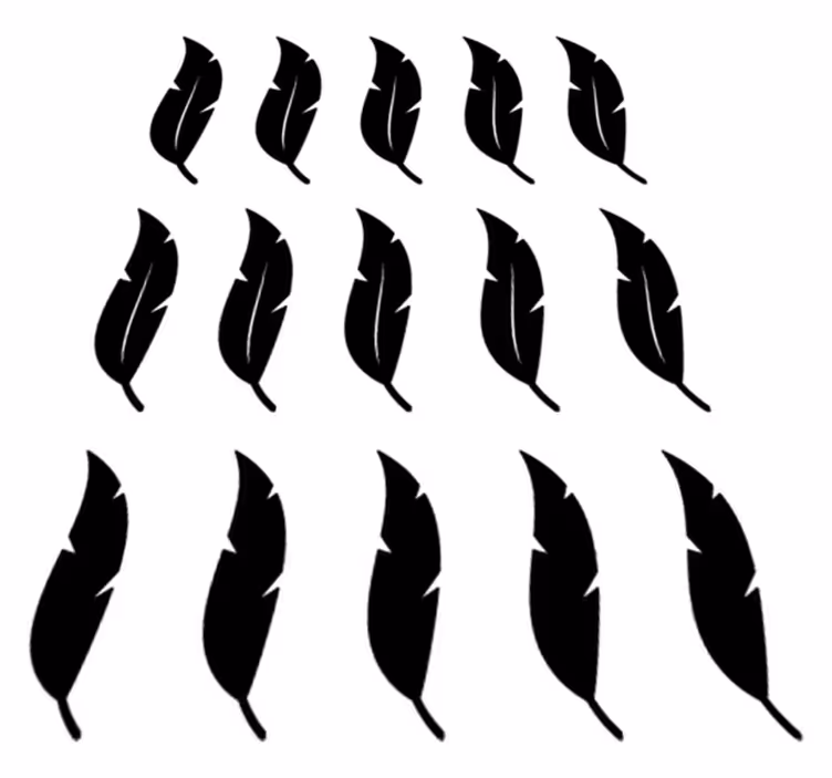 フォトミュラルネイチャー浮遊する羽根模様 - TENSTICKERS