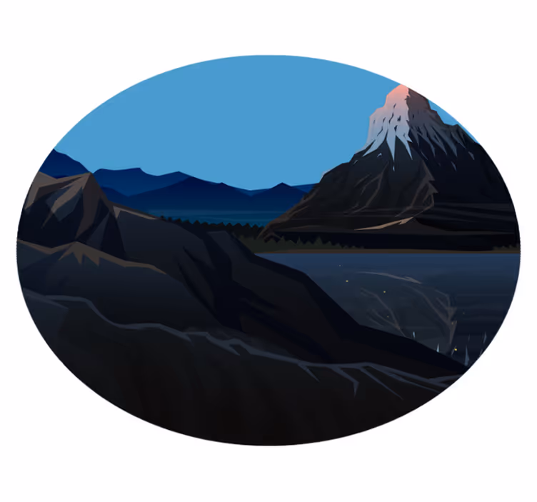 フォトミュラルネイチャー山の風景ビュー - TENSTICKERS