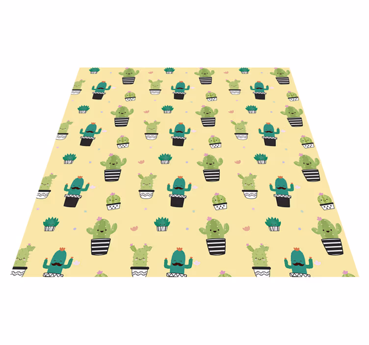 花と植物の壁画サボテンのデザインパターン - TENSTICKERS