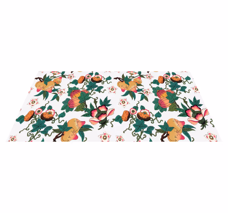 花と植物の壁画カラフルな夏の花柄プリント - TENSTICKERS