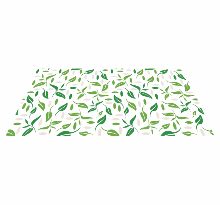 花と植物の壁画小さな緑の葉のパターン - TENSTICKERS